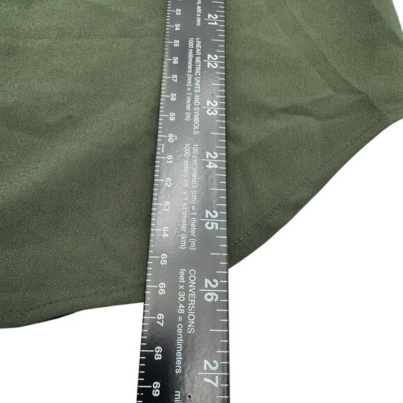 BANANA REPUBLIC NWT Women's XS Green Silky Long Sleeve Tunic Shirt Back Buttons - Picture 7 of 8